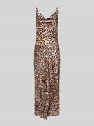 Maxi-jurk met cascadehals, model 'NEW AKILINA'