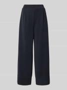 Wide leg sweatpants met bandplooien