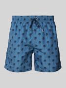 Relaxed fit zwembroek met labelapplicatie