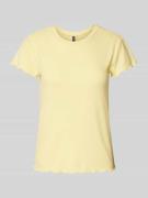 Slim fit T-shirt met viscose, model 'NICCA'