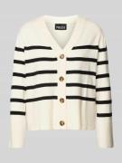 Regular fit gebreid jack met viscose, model 'SIA'