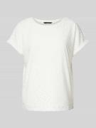 Relaxed fit T-shirt met broderie anglaise, model 'TASSA'