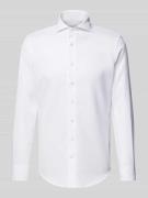 Slim fit zakelijk overhemd met haaikraag, model 'X-Cutaway'