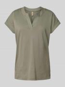 T-shirt met V-hals, model 'DERBY'