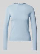 Regular fit shirt met lange mouwen en zoom met ruches, model 'NICCA'