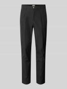 Tapered fit chino met bandplooien