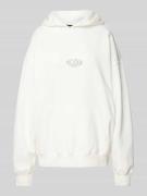 Oversized hoodie met labelprint, model 'KIMI'
