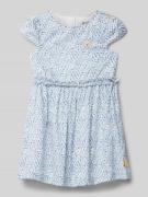 Jurk met motiefstitching en ronde hals
