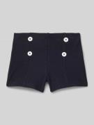 Skinny fit korte broek met vaste persplooien