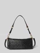 Leren handtas met gevlochten look, model 'MILA'