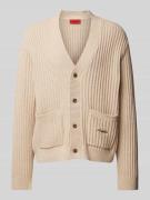 Gebreid jack met knoopsluiting, model 'Bromley'