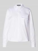 Regular fit overhemdblouse met paspelzak op de borst