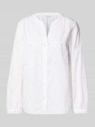 Regular fit blouse met lange mouwen van puur katoen