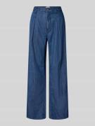 Wide leg jeans met bandplooien, model 'ALINA X MARIA'