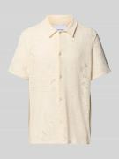 Regular fit vrijetijdsoverhemd met broderie anglaise, model 'Hector'