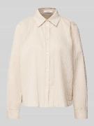 Regular fit overhemdblouse met smokdetails, model 'Finnea'