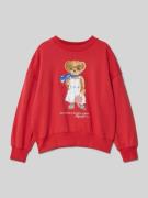 Sweatshirt met labelprint