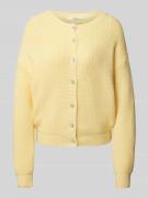 Oversized gebreid jack met knoopsluiting, model 'LENI'