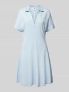 Getailleerde mini-jurk in polostijl van lyocellmix