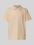 Regular fit geribd poloshirt met stretch