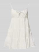 Mini-jurk met broderie anglaise