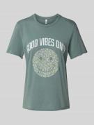 Regular fit T-shirt van puur katoen, model 'LISA'