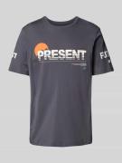 T-shirt met labeldetails