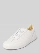 Leren sneakers met siernaden, model 'LEO'