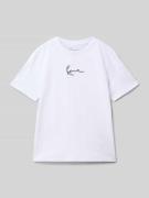 T-shirt met logostitching