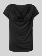 T-shirt met cascadehals