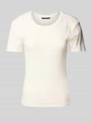 Slim fit T-shirt van puur katoen, model 'LISA'