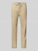 Loose fit stoffen broek van linnenmix, model 'HARLEM'