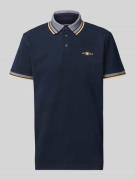 Regular fit poloshirt met contraststrepen