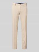 Regular fit broek met riemlussen, model 'MOTT'