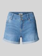 Regular fit korte jeans van katoenmix, model 'CARMEN'