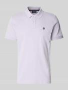 Regular fit poloshirt met knoopsluiting en labelstitching