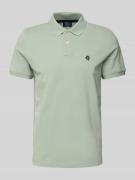 Regular fit poloshirt met knoopsluiting en labelstitching
