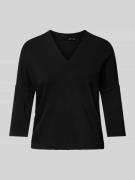 T-shirt met V-hals en 3/4 mouwen, model 'Uhlyn'