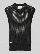 Gebreide top met V-hals