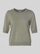 Gebreid shirt met ronde hals, model 'Carla'