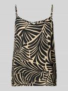 Regular fit top met bandjes en all-over motief, model 'NOVA LIFE'