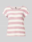 Relaxed fit T-shirt in viscosemix, model 'WIDE STRIPE'