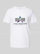 T-shirt met labelprint