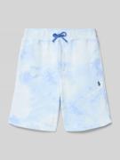 Regular fit sweatshorts met logostitching