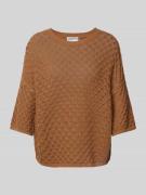 Gebreide pullover met 3/4-mouwen