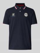 Poloshirt met korte knoopsluiting en labelprints