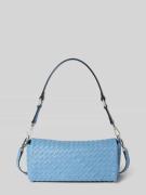 Leren handtas met gevlochten look, model 'MILA'