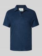 Slim fit poloshirt met V-hals, model 'JEREMY - TERRY'