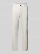 Slim fit linnen broek met katoen