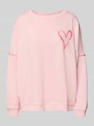 Oversized sweatshirt met ribboorden